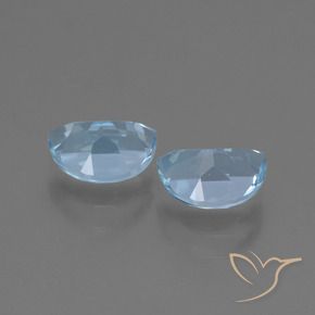 Topaz Gemstones in 7 x 5 mm (calibrated) Size for Sale, Topaz Stones in Swiss Blue Color