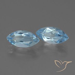 4.94 ctw Blue Topaz Stones, Natural Topaz in Marquise Facet Shape for Sale