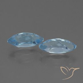 Topaz Gemstones in 11.9 x 6.1 mm Size for Sale, Topaz Stones in Sky Blue Color