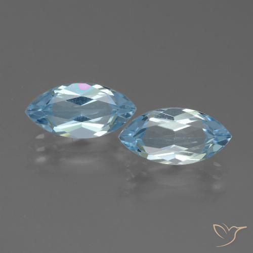 4.56ctw Natural Sky Blue Topaz, Marquise, VVS
