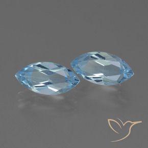 4.56 ctw Blue Topaz Stones, Natural Topaz in Marquise Facet Shape for Sale