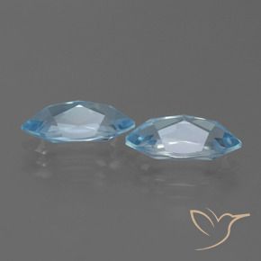 Topaz Gemstones in 12 x 6 mm Size for Sale, Topaz Stones in Sky Blue Color