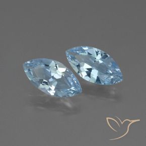 3.76 ctw Blue Topaz Stones, Natural Topaz in Marquise Facet Shape for Sale