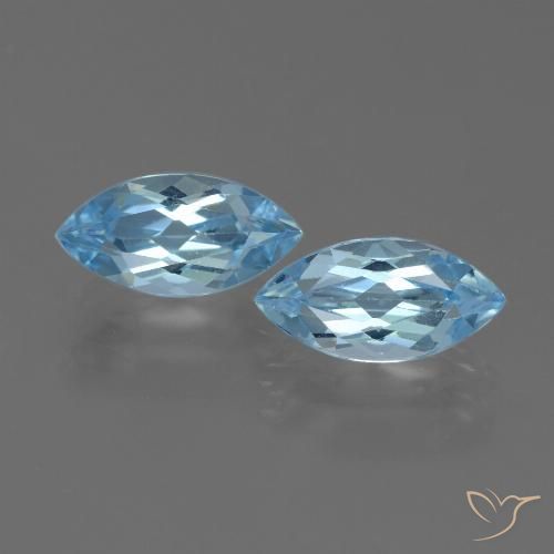 4.99ctw Natural Swiss Blue Topaz, Marquise, VVS