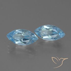 4.99 ctw Blue Topaz Stones, Natural Topaz in Marquise Facet Shape for Sale