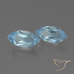 4.45 ctw Blue Topaz Stones, Natural Topaz in Marquise Facet Shape for Sale