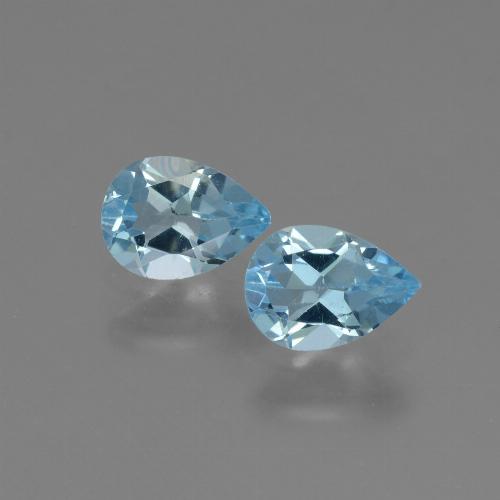 Свисс-Блю Топаз Камень - 0.8ct Фасетная Груша (ID: 432783)