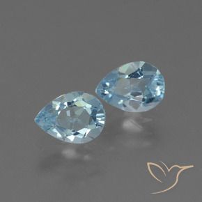 1.84 ctw Blue Topaz Stones, Natural Topaz in Pear Facet Shape for Sale