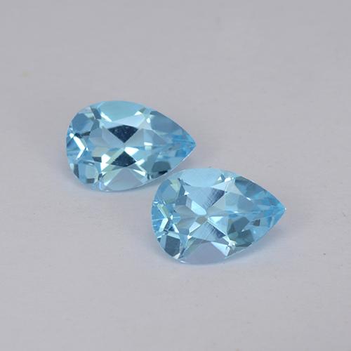 Swiss Blue Topaz Gem - 0.9ct Pear Facet (ID: 432786)