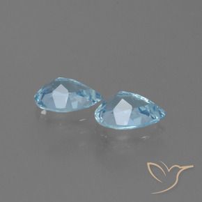 Topaz Gemstones in 7.2 x 5.2 mm Size for Sale, Topaz Stones in Sky Blue Color