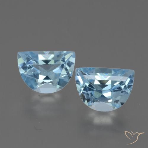 2.15 ct Sky Blue Topaz, 7.2 x 5.2 mm Odd Shaped From Brazil, Photo A