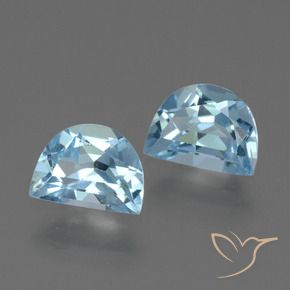 2.15 ctw Blue Topaz Stones, Natural Topaz in Fancy Facet Shape for Sale