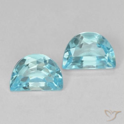 2.12 ctw Blue Topaz Stones, Natural Topaz in Fancy Facet Shape for Sale