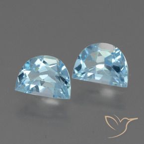 2.17 ctw Blue Topaz Stones, Natural Topaz in Fancy Facet Shape for Sale