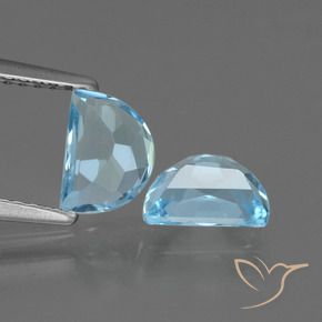 Topaz Gemstones in 7.1 x 5.3 mm Size for Sale, Topaz Stones in Sky Blue Color