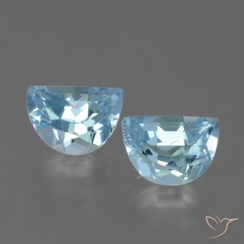 2.13 ct Loose Sky Blue Topaz, 7.1 x 5.1 mm Odd Shaped From Brazil, Photo A