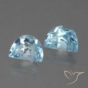 2.13 ctw Blue Topaz Stones, Natural Topaz in Fancy Facet Shape for Sale