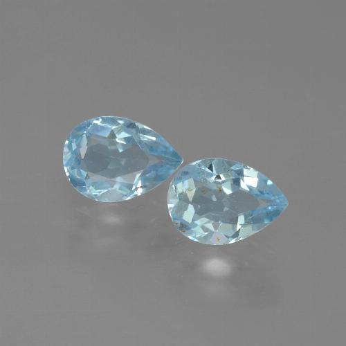 Sky Blue Topaz Gem - 0.9ct Pear Facet (ID: 432845)