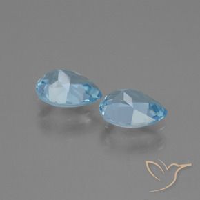 Topaz Gemstones in 7 x 5 mm (calibrated) Size for Sale, Topaz Stones in Swiss Blue Color