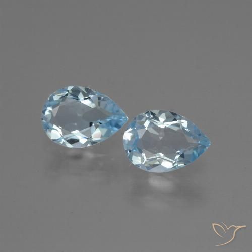 1.49ctw Natural Swiss Blue Topaz, Pear Shape, VVS-VS