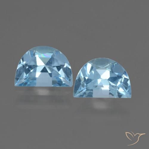 1.95 ct Swiss Blue Topaz, 7.1 x 4.9 mm Odd Shaped From Brazil, Photo A