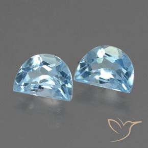 2.17 ctw Blue Topaz Stones, Natural Topaz in Fancy Facet Shape for Sale