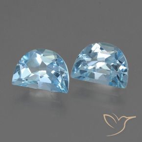 2.22 ctw Blue Topaz Stones, Natural Topaz in Fancy Facet Shape for Sale