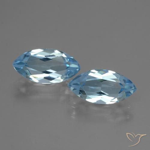 4.65ctw Natural Swiss Blue Topaz, Marquise, VVS-VS