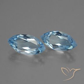 4.65 ctw Blue Topaz Stones, Natural Topaz in Marquise Facet Shape for Sale