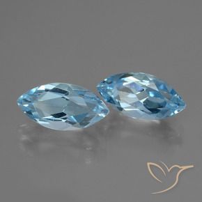 5.08 ctw Blue Topaz Stones, Natural Topaz in Marquise Facet Shape for Sale