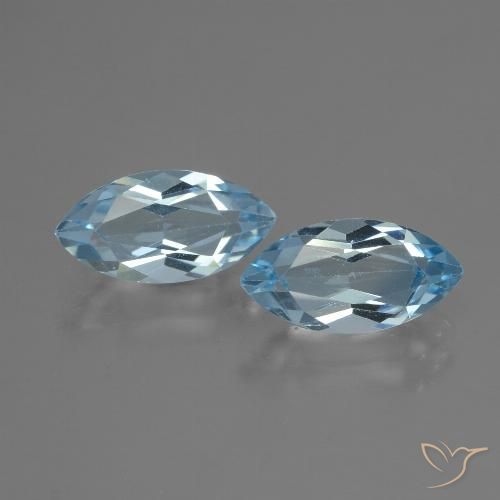 4.46ctw Natural Sky Blue Topaz, Marquise, VVS