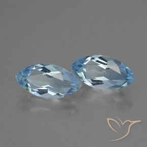 4.46 ctw Blue Topaz Stones, Natural Topaz in Marquise Facet Shape for Sale