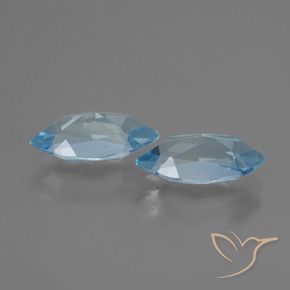 Topaz Gemstones in 11.9 x 6.1 mm Size for Sale, Topaz Stones in Sky Blue Color