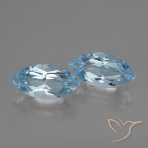 4.67 ctw Blue Topaz Stones, Natural Topaz in Marquise Facet Shape for Sale