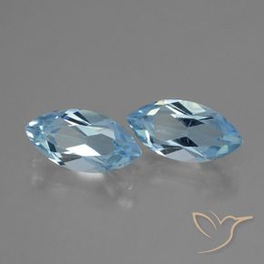 4.48 ctw Blue Topaz Stones, Natural Topaz in Marquise Facet Shape for Sale