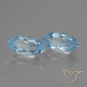 4.72 ctw Blue Topaz Stones, Natural Topaz in Marquise Facet Shape for Sale