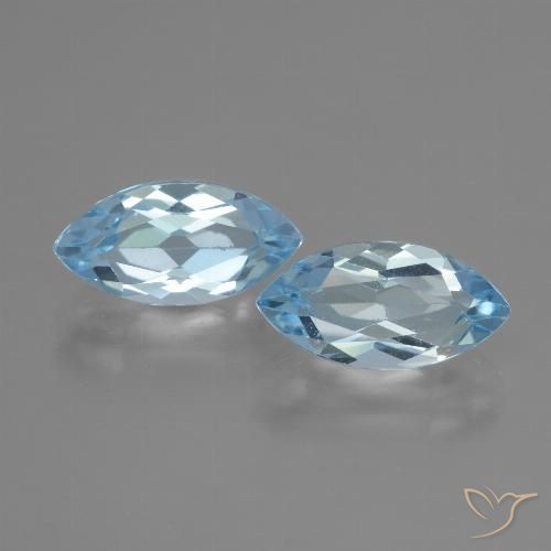 4.82ctw Natural Swiss Blue Topaz, Marquise, VVS-VS