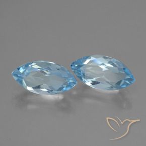 4.82 ctw Blue Topaz Stones, Natural Topaz in Marquise Facet Shape for Sale