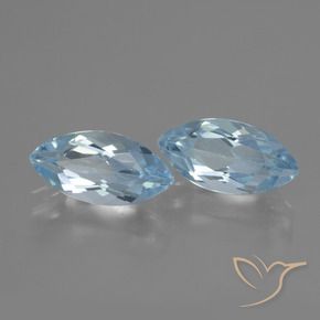 4.75 ctw Blue Topaz Stones, Natural Topaz in Marquise Facet Shape for Sale