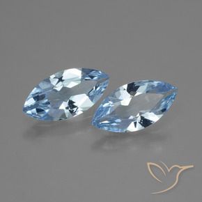 3.50 ctw Blue Topaz Stones, Natural Topaz in Marquise Facet Shape for Sale