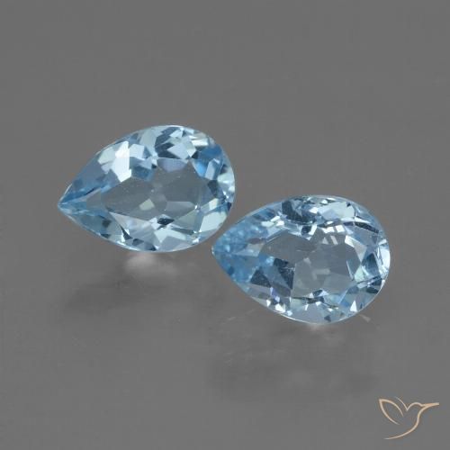 1.69ctw Natural Sky Blue Topaz, Pear Shape, VVS-VS