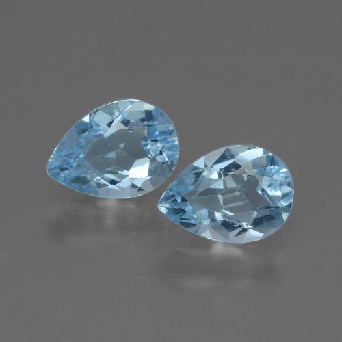Sky Blue Topaz Gem - 0.8ct Pear Facet (ID: 432922)