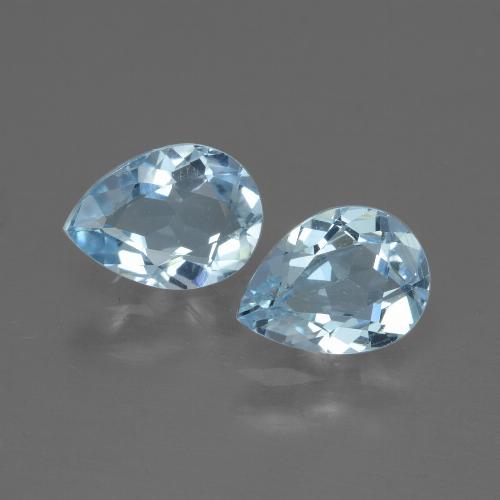 Light Maya Blue Topaz Gem - 0.8ct Pear Facet (ID: 432926)