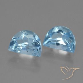 2.20 ctw Blue Topaz Stones, Natural Topaz in Fancy Facet Shape for Sale