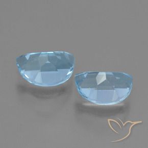 Topaz Gemstones in 7 x 5 mm (calibrated) Size for Sale, Topaz Stones in Swiss Blue Color