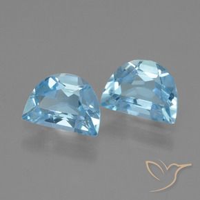 1.85 ctw Blue Topaz Stones, Natural Topaz in Fancy Facet Shape for Sale