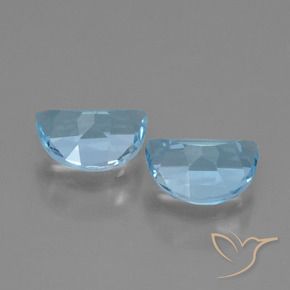 Topaz Gemstones in 7 x 5 mm (calibrated) Size for Sale, Topaz Stones in Swiss Blue Color