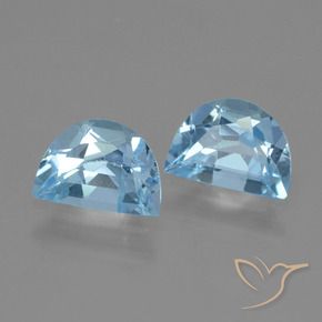 1.89 ctw Blue Topaz Stones, Natural Topaz in Fancy Facet Shape for Sale