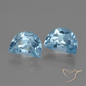 2.10 ctw Blue Topaz Stones, Natural Topaz in Fancy Facet Shape for Sale