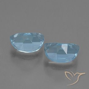 Topaz Gemstones in 7 x 5 mm (calibrated) Size for Sale, Topaz Stones in Swiss Blue Color